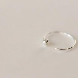 Pretty Circle Cute Silver 925 Sterling Earbob..