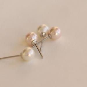 White Natural Pearl 925 Sterling Silver Big..