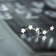Stars Star 925 Sterling silver earrings minimaliststar cute elegant ear stud ear nail 